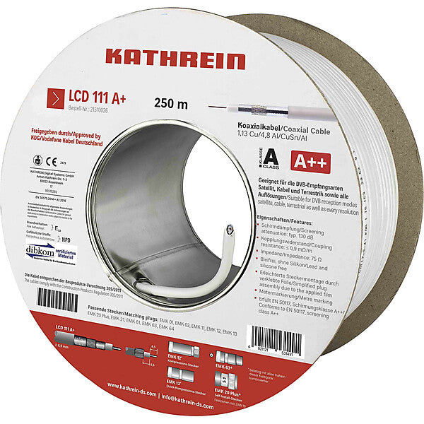 KATHREIN Koaxialkabel 130 dB, A+ LCD 111 A+/250m Eca